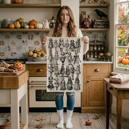 Possessed Dolls | Spooky Halloween Kitchen Towel