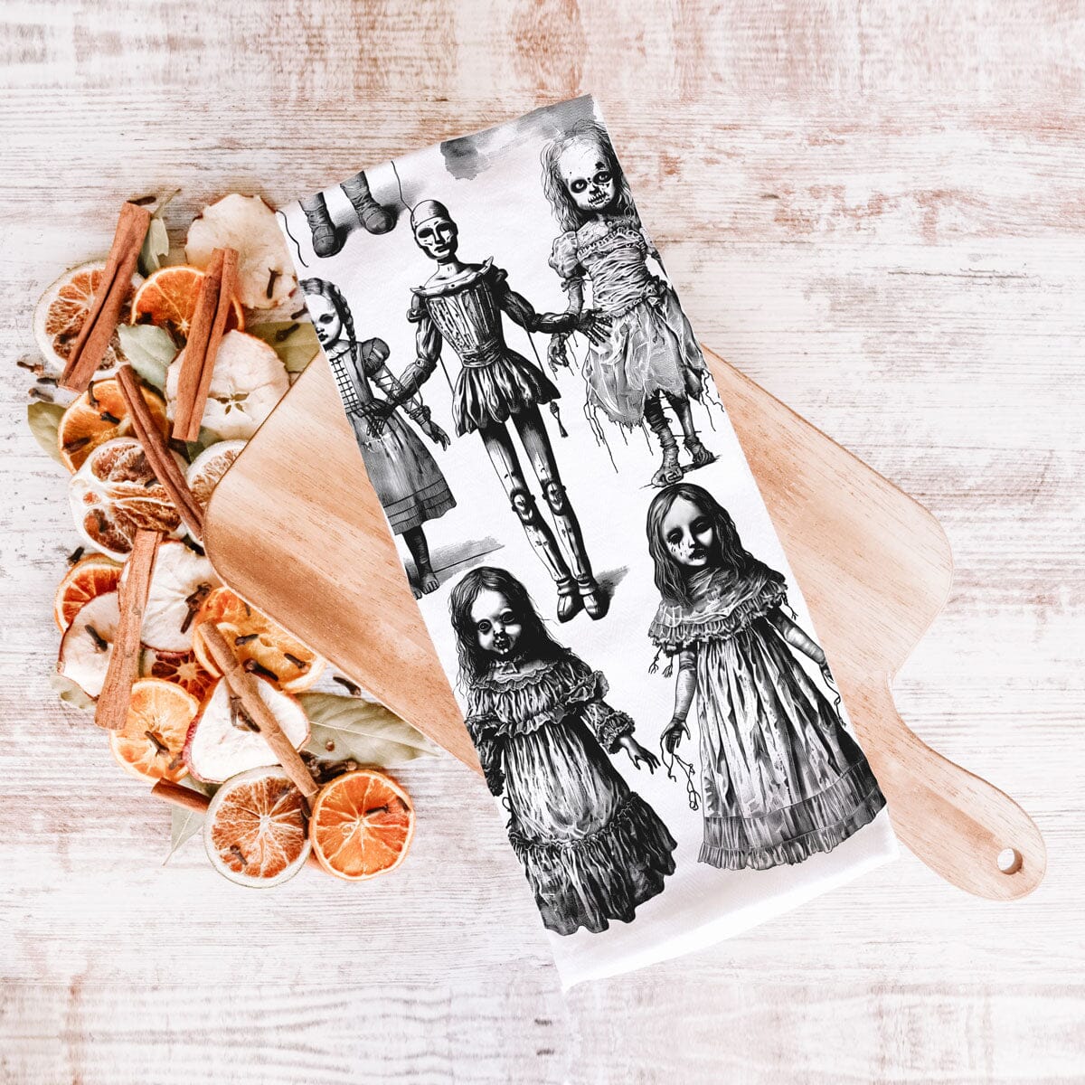 Possessed Dolls | Spooky Halloween Kitchen Towel