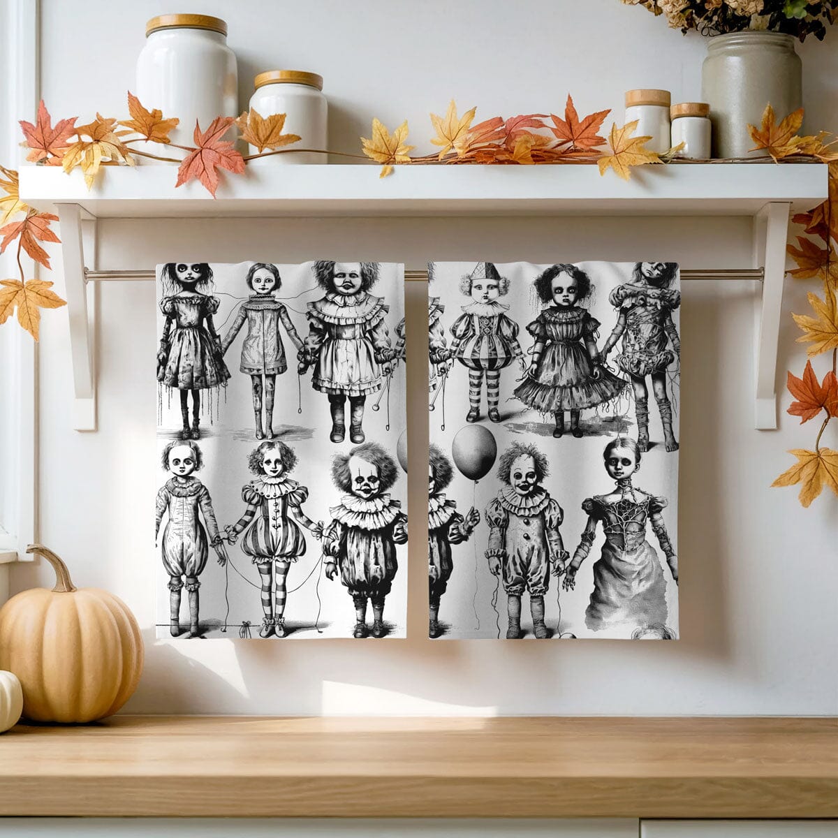 Possessed Dolls | Spooky Halloween Kitchen Towel