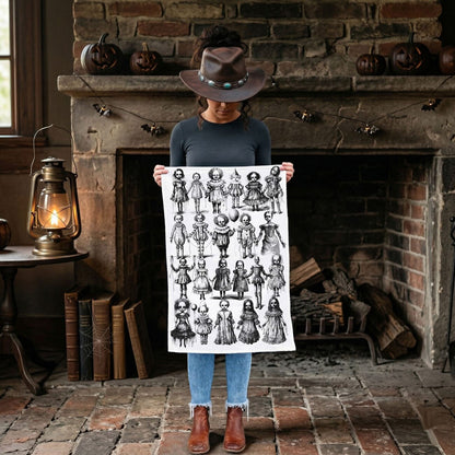 Possessed Dolls | Spooky Halloween Kitchen Towel