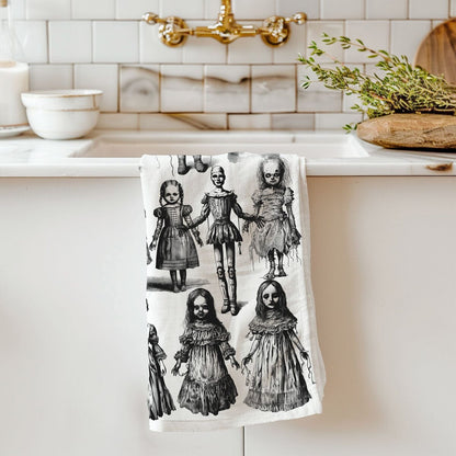 Possessed Dolls | Spooky Halloween Kitchen Towel