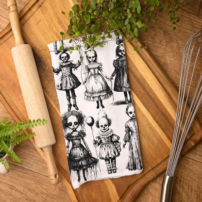 Possessed Dolls | Spooky Halloween Kitchen Towel