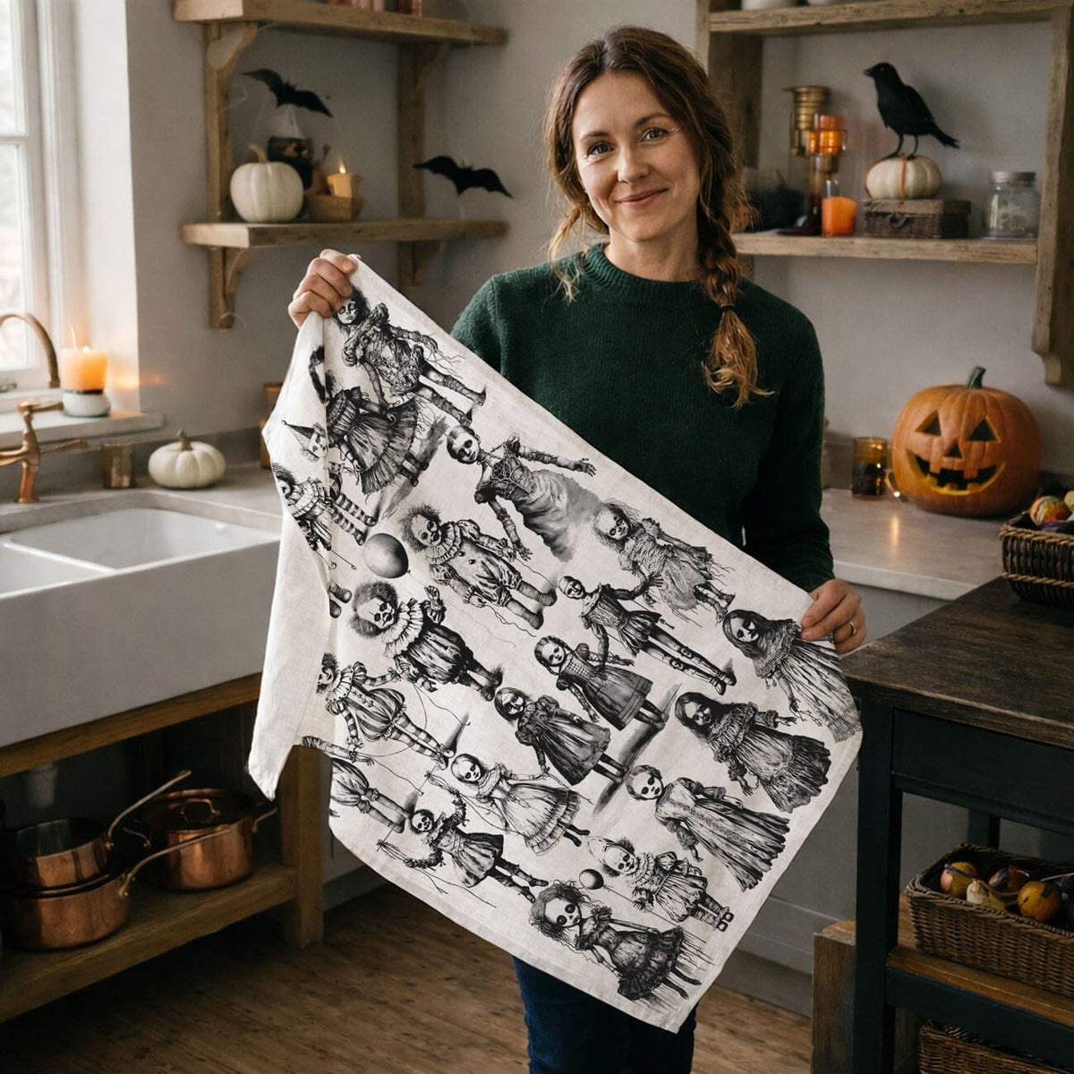 Possessed Dolls | Spooky Halloween Kitchen Towel