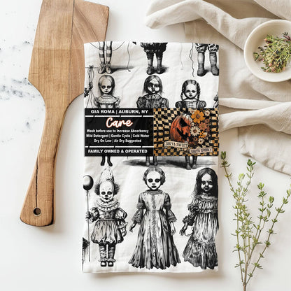 Possessed Dolls | Spooky Halloween Kitchen Towel