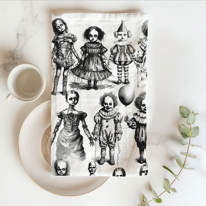 Possessed Dolls | Spooky Halloween Kitchen Towel