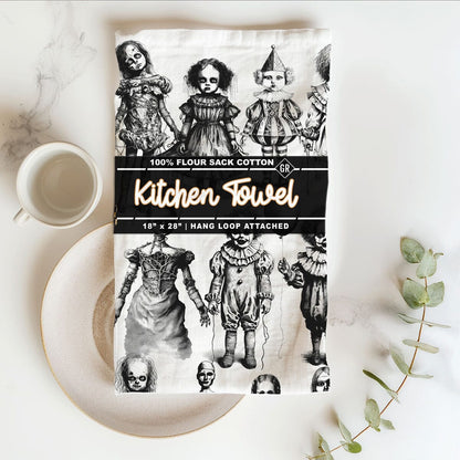 Possessed Dolls | Spooky Halloween Kitchen Towel
