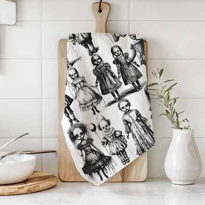 Possessed Dolls | Spooky Halloween Kitchen Towel