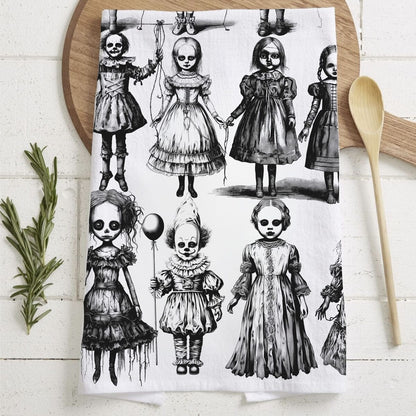 Possessed Dolls | Spooky Halloween Kitchen Towel