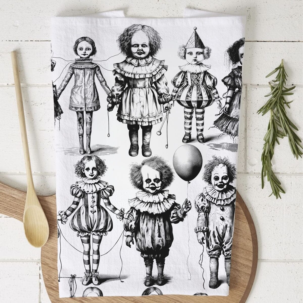 Possessed Dolls | Spooky Halloween Kitchen Towel