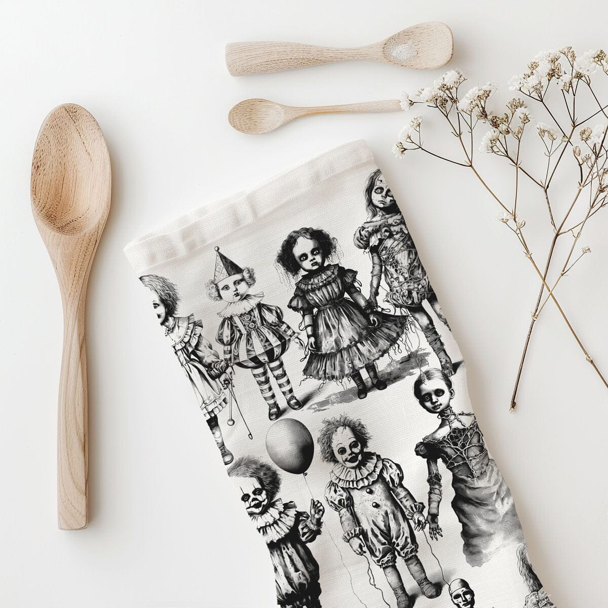 Possessed Dolls | Spooky Halloween Kitchen Towel