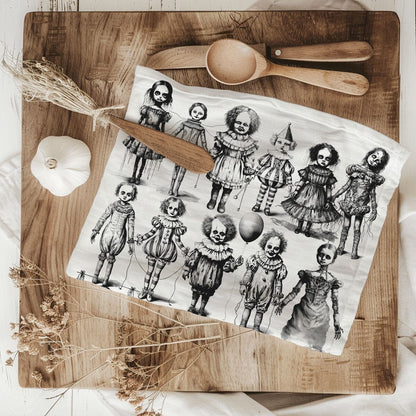Possessed Dolls | Spooky Halloween Kitchen Towel