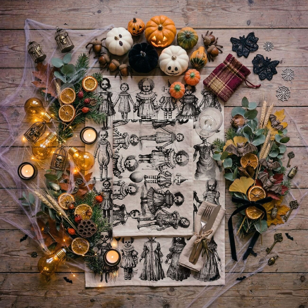 Possessed Dolls | Spooky Halloween Kitchen Towel
