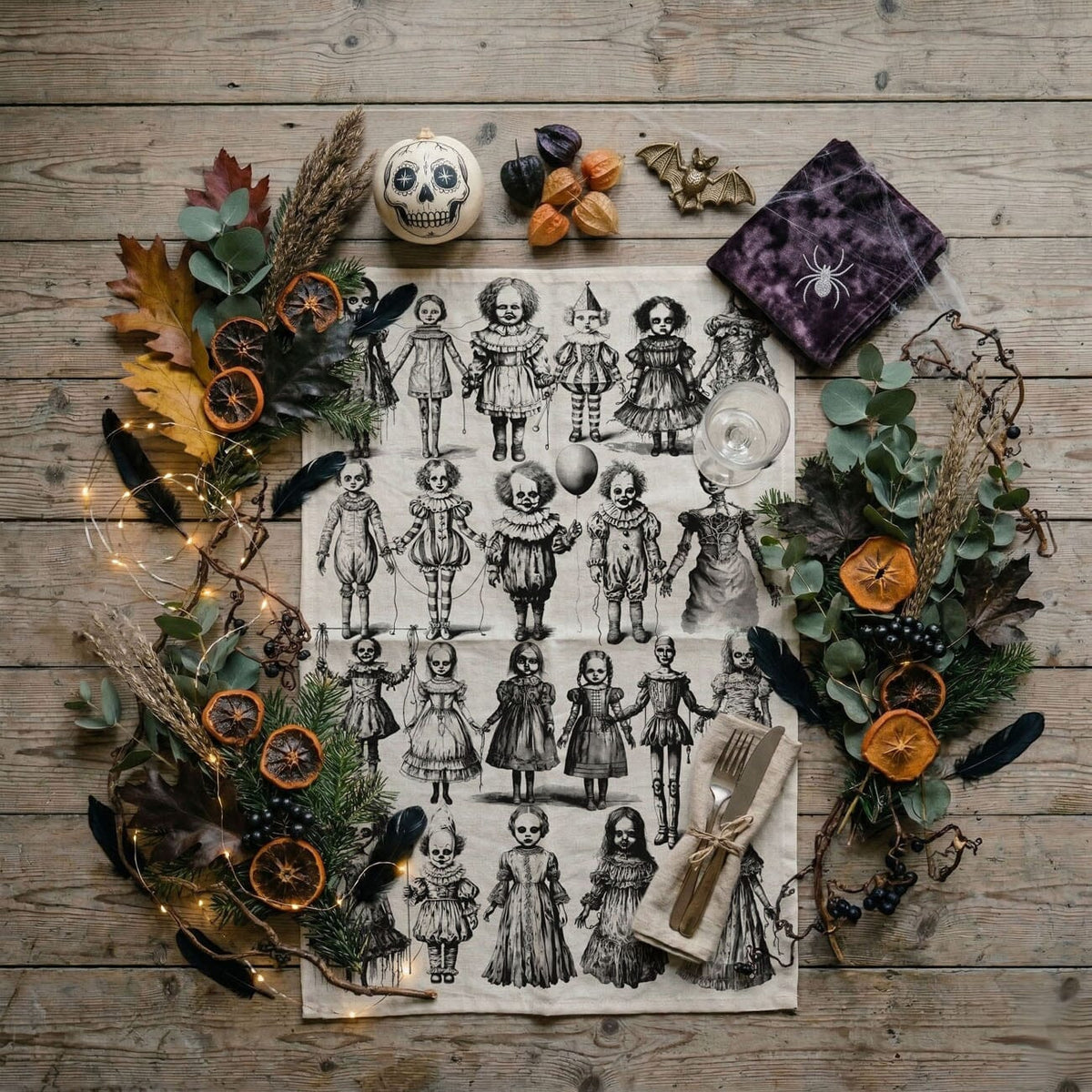 Possessed Dolls | Spooky Halloween Kitchen Towel