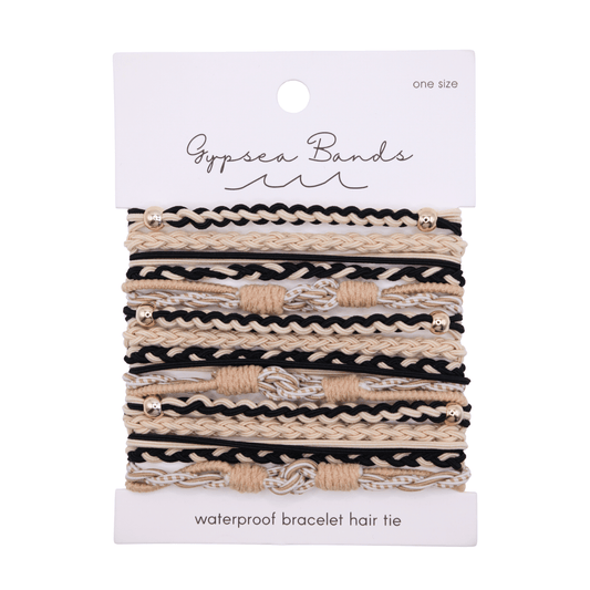 Encinitas Hair Tie Bracelet Set - Waterproof No-Snag Elastic Stacks - Spirit Nest