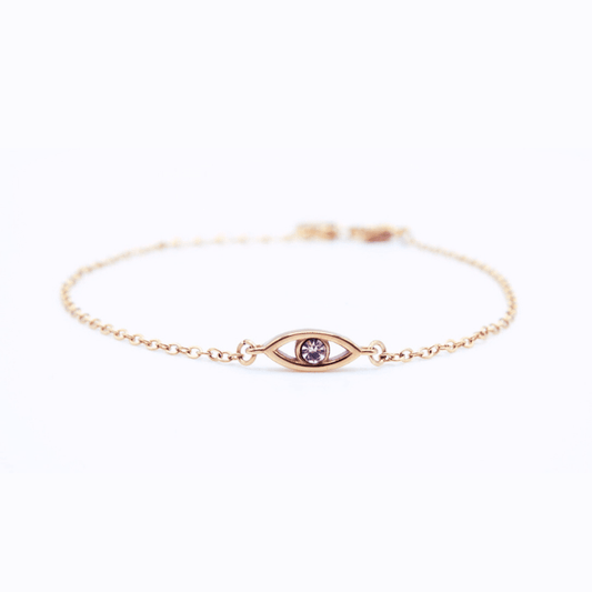 Evil Eye Charm Bracelet Set - Everlasting 14K Gold Finish & Stacking Duo - Spirit Nest