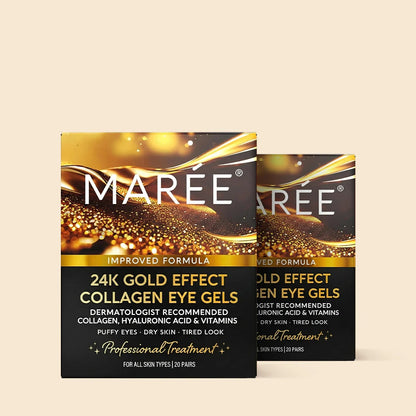 24K Gold Under Eye Patches - Hydrating & Brightening Eye Gels