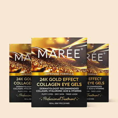 24K Gold Under Eye Patches - Hydrating & Brightening Eye Gels