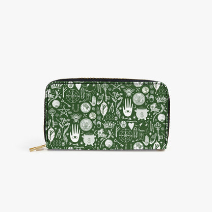 Witchy Abundance Magnet Wallet - Green