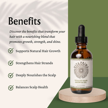 Vitality Hair Growth Oil – Organic Rosemary Scalp & Hair Elixir