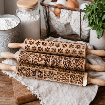 Rolling Pins - Box Style | Engraved Wooden Baking Roller
