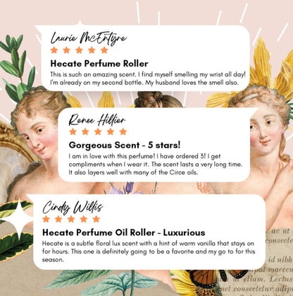 Hecate Goddess Perfume Oil – Neroli, Rose & Vanilla Ritual Roller