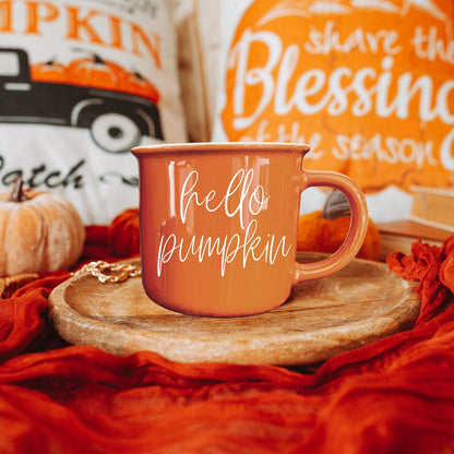 Hello Pumpkin | Cozy Fall Ceramic Mug
