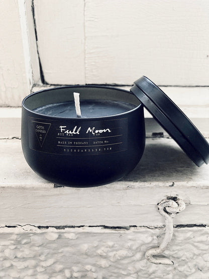 Full Moon Black Soy Candle | Dark Musk Home Fragrance