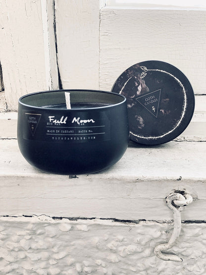 Full Moon Black Soy Candle | Dark Musk Home Fragrance