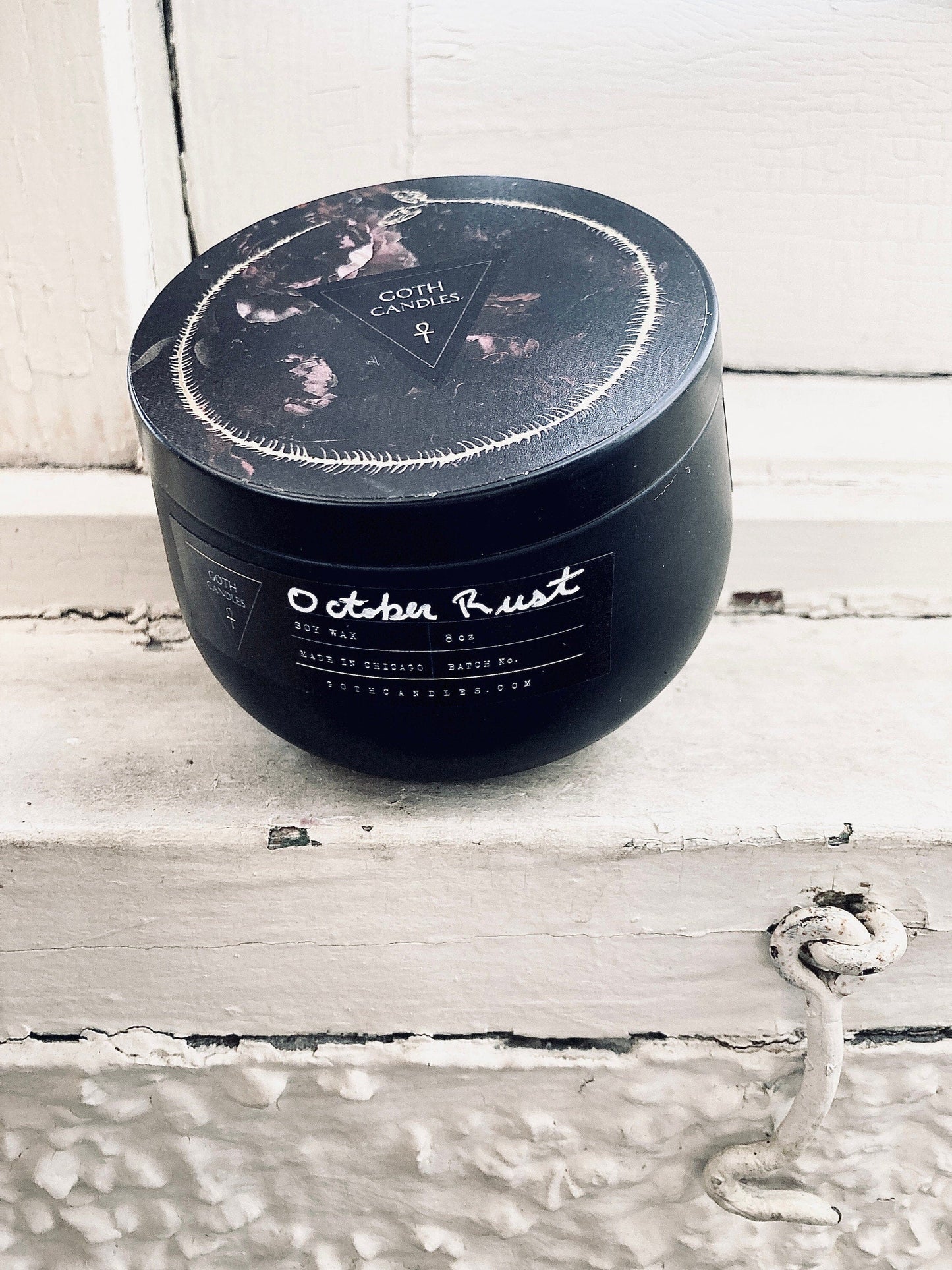 October Rust Black Soy Candle | Smoky Autumn Home Fragrance
