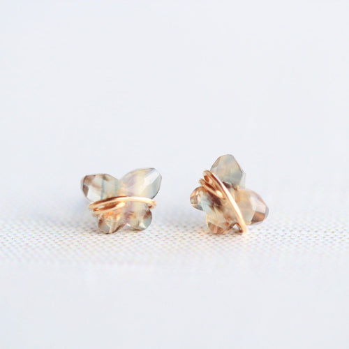 Papillon Stud Earrings | Fluorite Butterfly Studs