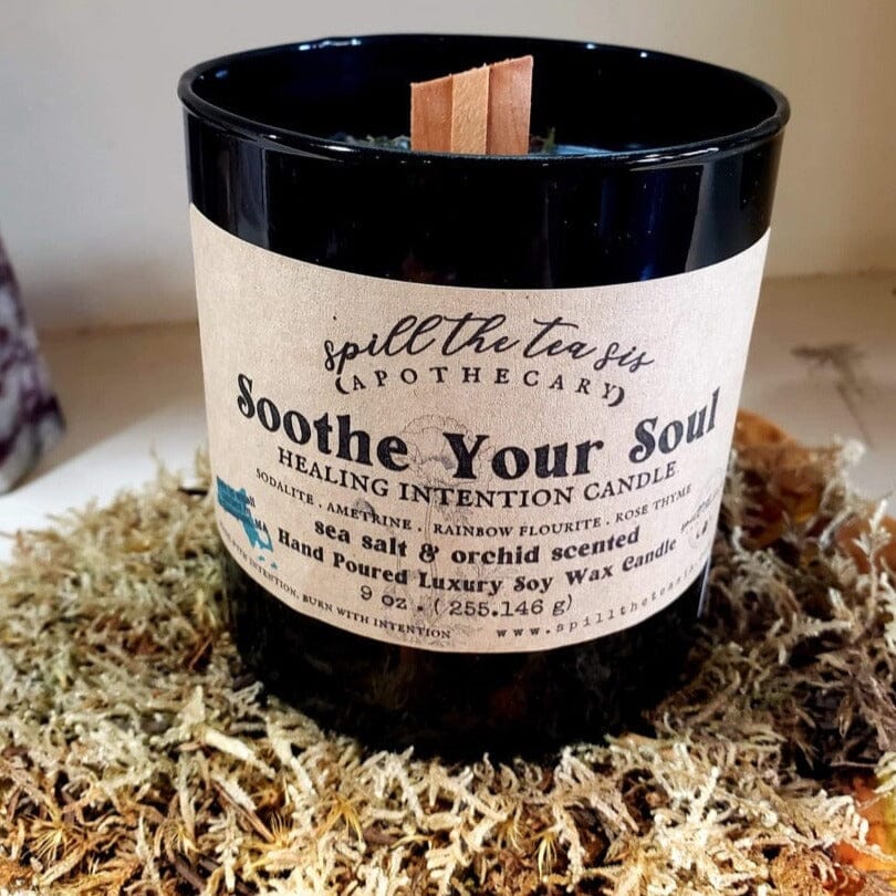 Soothe Your Soul Healing & Peace Intention Candle | Calming Soy Wax Candle - Spirit Nest