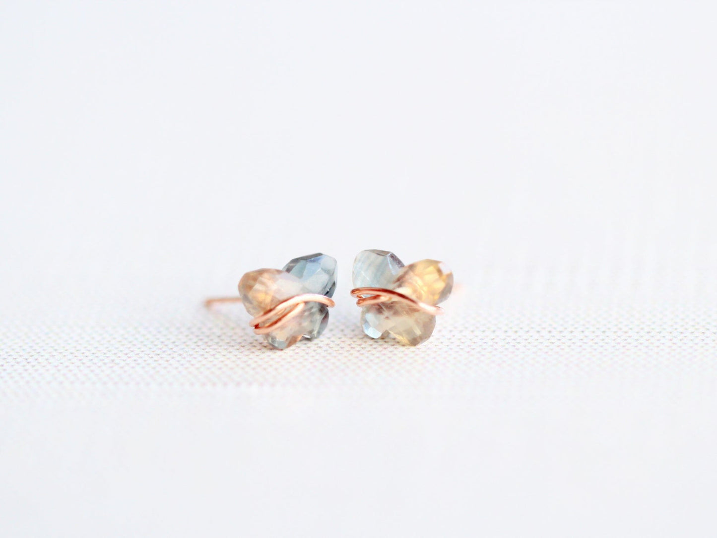 Papillon Stud Earrings | Fluorite Butterfly Studs