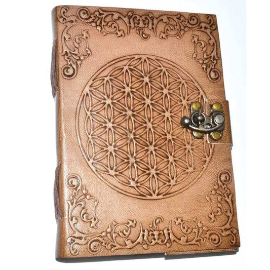 Flower of Life Embossed Leather Journal