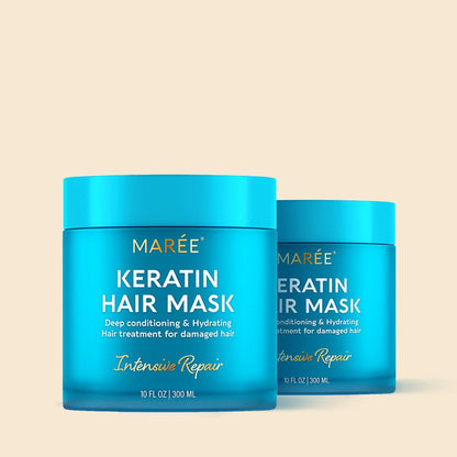 Keratin Mask for Damaged Hair - Deep Repair & Frizz Control Treatment