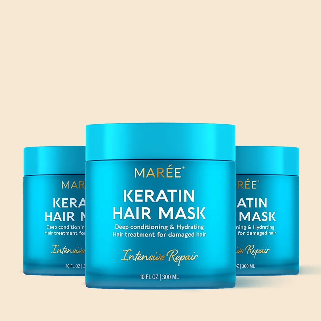 Keratin Mask for Damaged Hair - Deep Repair & Frizz Control Treatment