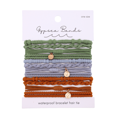 Laguna Hair Tie Bracelet Set - Waterproof No-Snag Elastic Stacks - Spirit Nest