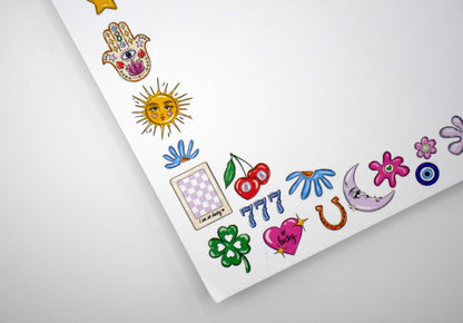 Lucky Girl Notepad - Good Luck Charms