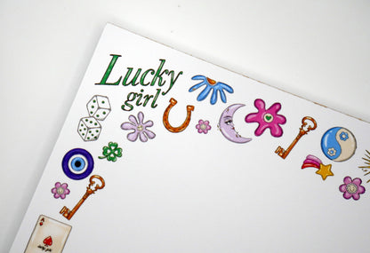 Lucky Girl Notepad - Good Luck Charms