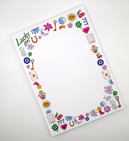 Lucky Girl Notepad - Good Luck Charms