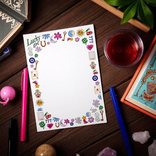 Lucky Girl Notepad - Good Luck Charms