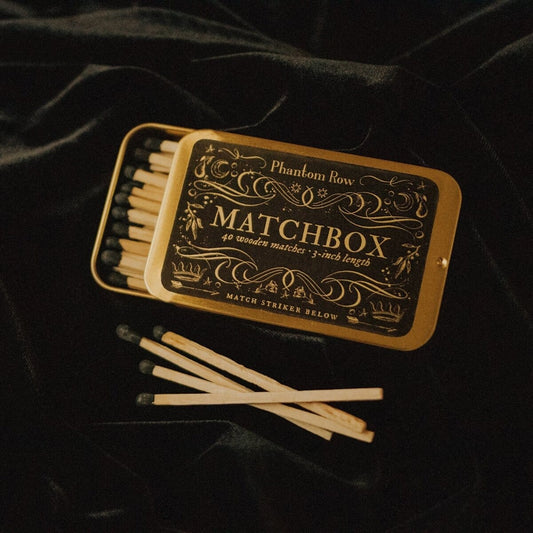 The Matchbox – Gold Vintage Safety Matches for Candles - Spirit Nest