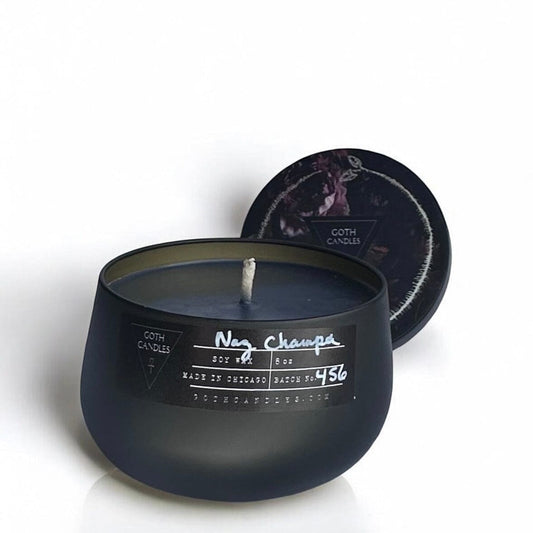 Nag Champa Black Soy Candle | Earthy Home Fragrance
