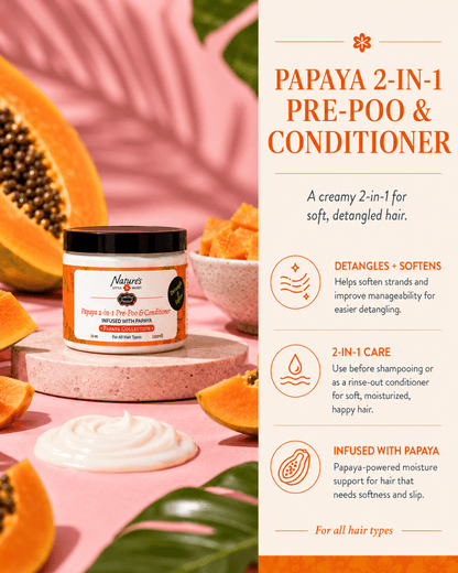Papaya 2-in-1 Pre-Poo & Conditioner - Moisture & Detangling Treatment