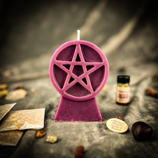 Pentacle of Protection Candle Spell Kit - Five Elements & Spiritual Safety Magic