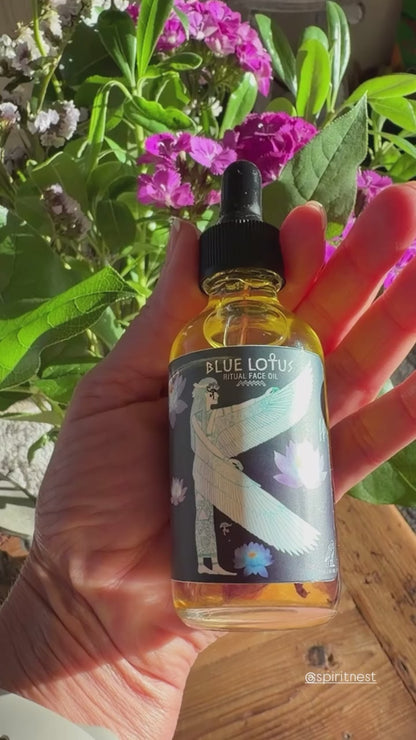 Blue Lotus Ritual Face Oil | Sacred Egyptian Elixir for Glow, Deep Calm & Spiritual Awakening 🩵🌿