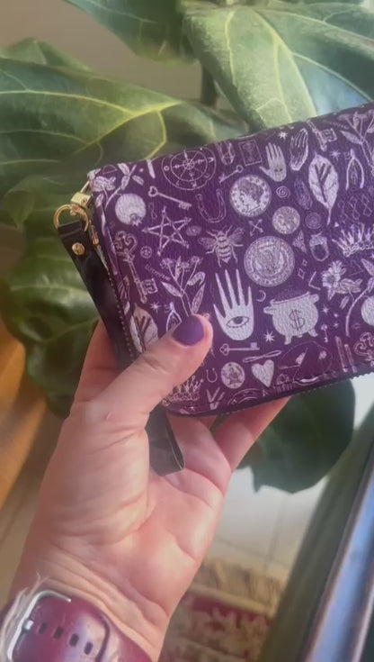 Witchy Abundance Magnet Wallet - Purple