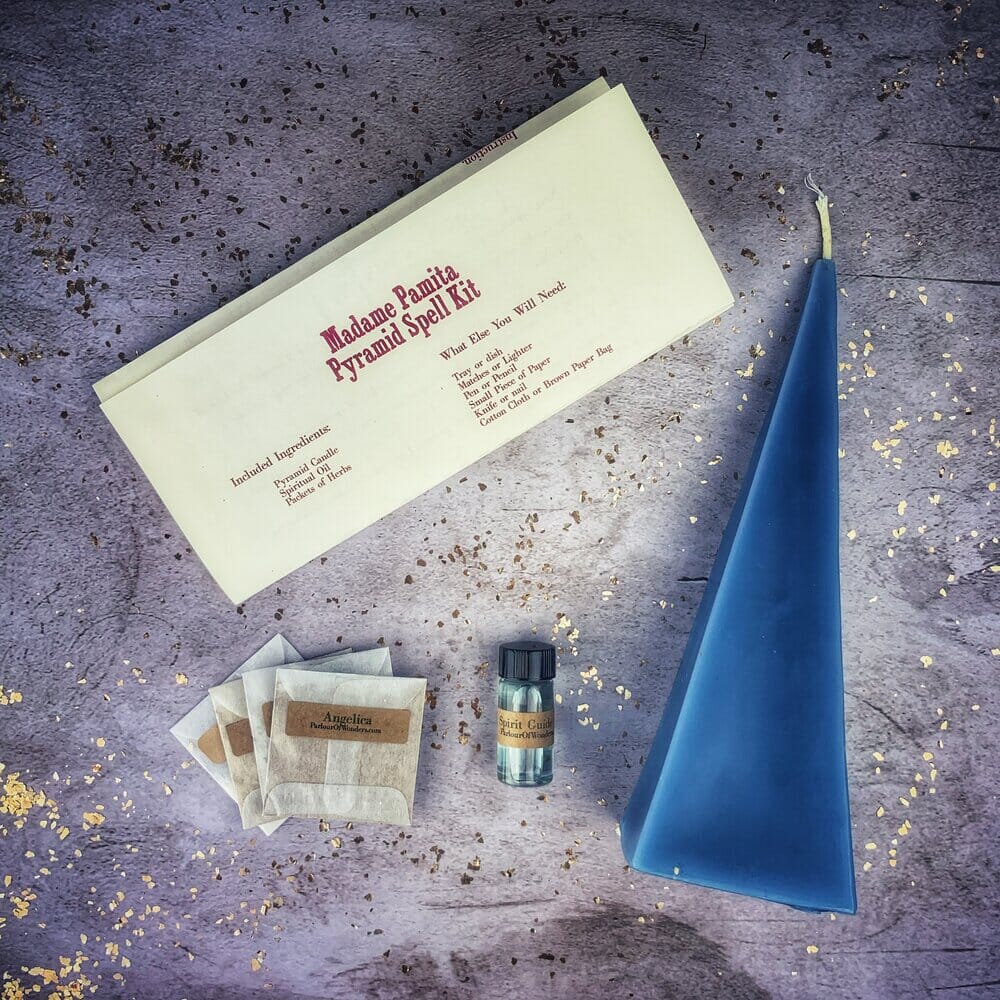 Pyramid of Power Candle Spell Kit - Long-Lasting Success & Stability - Spirit Nest