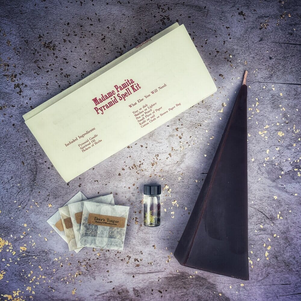 Pyramid of Power Candle Spell Kit - Long-Lasting Success & Stability - Spirit Nest