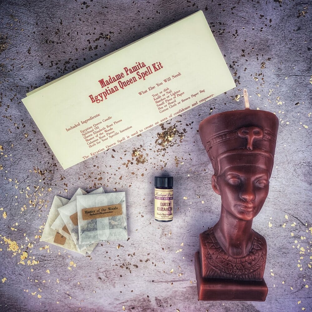 Egyptian Queen Candle Spell Kit - Power, Beauty & Magnetism Magic - Spirit Nest