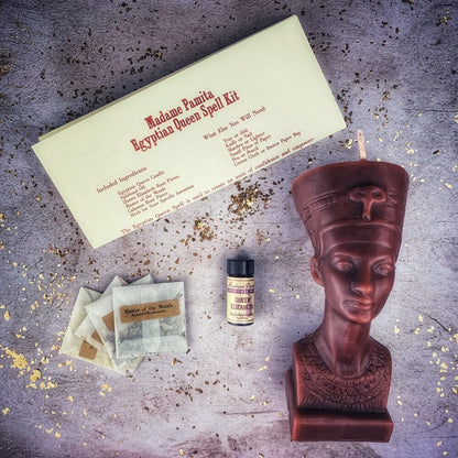 Egyptian Queen Candle Spell Kit - Power, Beauty & Magnetism Magic - Spirit Nest
